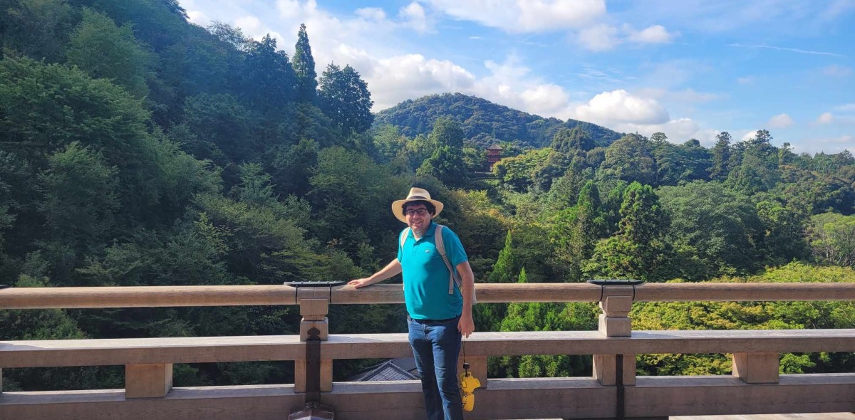 a photo of Zachary at Kiyomizu-dera