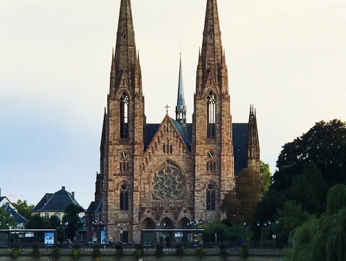 Architecture over water in Strasbourg, France