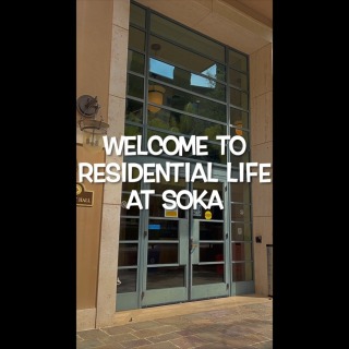 What's it like to live on campus at SUA? Follow Khue and Wren on their tour of one of our first year residence halls, Sunset 380!

SUA is a residential campus, meaning that all students are required to live on campus for all four years. First year students live in a double occupancy room with one roommate, which is shown in the video! All continuing students live in a suite room, which houses two students, each in a private bedroom. Both residence options have a private bathroom.

Residence halls at Soka have a variety of amenities available to students. They can take advantage of free laundry, free printing, living rooms, community kitchens, and study rooms.

All students are on a full meal plan, which allows them to enjoy all of their meals at the Bistro. Our dining hall is all you can eat style and provides many options for different dietary restrictions. 

Want to bring your car to campus? No problem, student parking passes are free! If you don't have a car, we make sure that you have transportation. The Soka Shuttle is completely free and takes students to grocery stores, shopping plazas, the beach, appointments, and more.

All students also have access to Soka's Rec Center, which provides access to our gym, full weight room, Olympic sized swimming pool, and more.

If you have more questions, please feel free to reach out to your admission counselor. You can find your counselor and their contact information through the link in our bio under Meet Your Counselor.