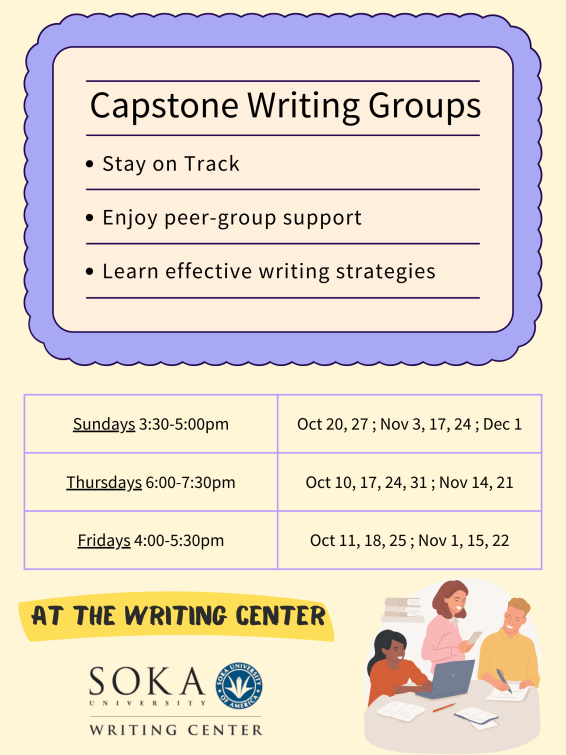 Capstone Writing Groups Description Flyer 