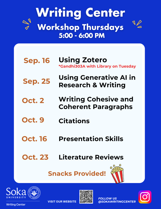 Fall workshops 2025