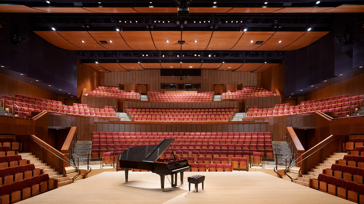 Interior of Soka Performing Arts Center concert hall