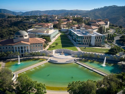 Aerial view of campus
