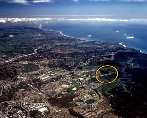 Aerial image of where Aliso Viejo campus was to be built